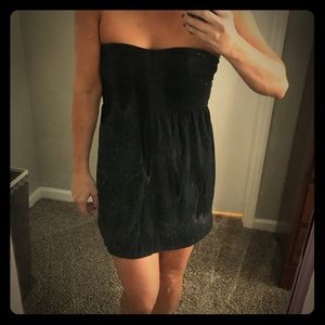 Strapless black dress!